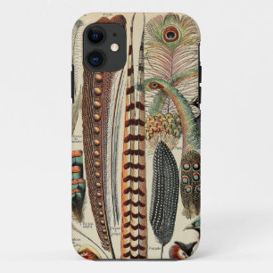 Capa Para iPhone 11 Penas Antigas de Feather Bird