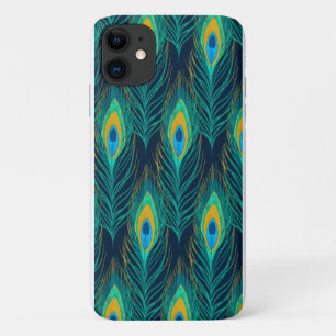 Capa Para iPhone 11 Penas de Peacock