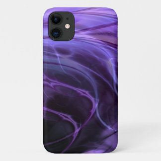 Capa Para iPhone 11 Penas Fractais Púrpura