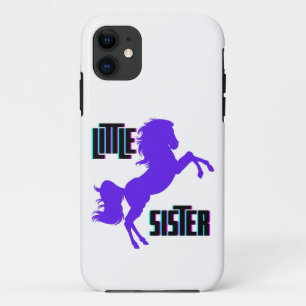 Capa Para iPhone 11 Pequena Irmã Púrpura Pony