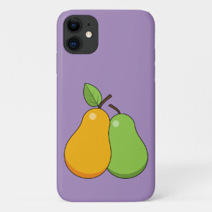 Capa Para iPhone 11 Peras Amarelas e Verdes