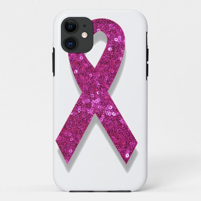Capa Para iPhone 11 percepção sequencial do cancer de mama rosa (Verso)