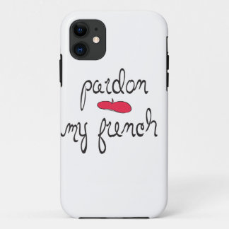 Capa Para iPhone 11 Perdão, meu francês com Beret