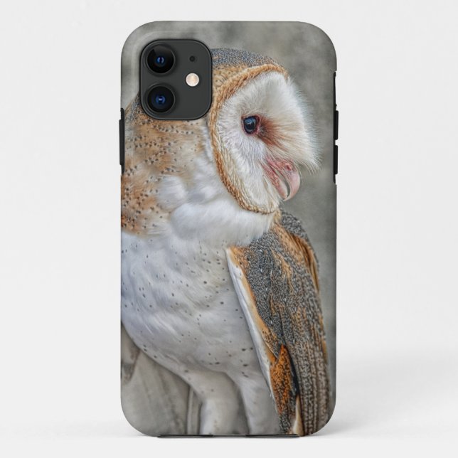 Capa Para iPhone 11 Perfil da coruja de celeiro (Verso)
