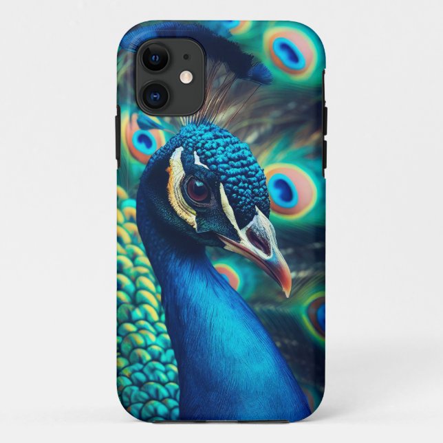Capa Para iPhone 11 Perfil Peacock (Verso)