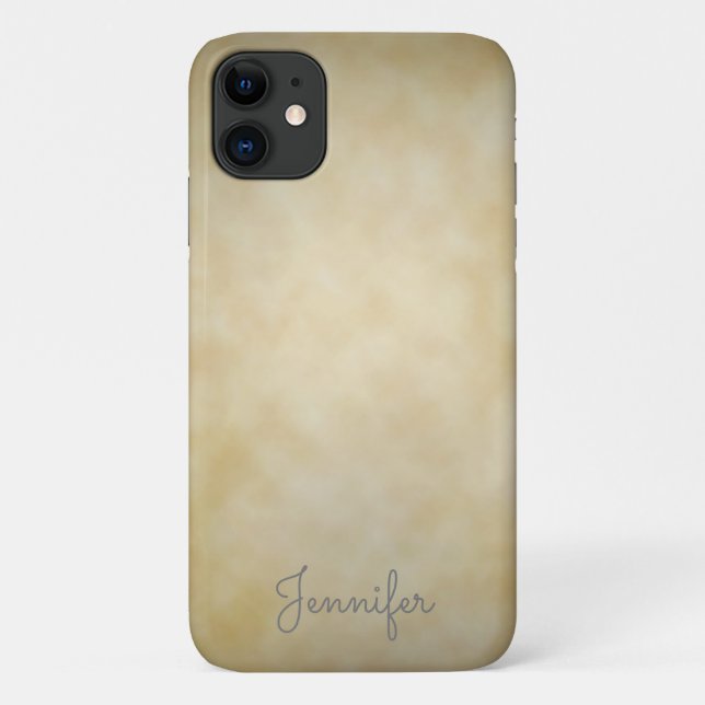 Capa Para iPhone 11 Pergaminho Personalizado Elegante (Verso)