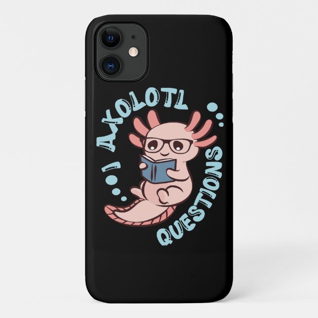Capa Para iPhone 11 Perguntas sobre Axolote (Verso)