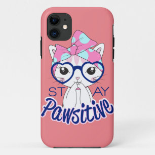 Capa Para iPhone 11 Permaneça Pawsitivo