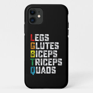 Capa Para iPhone 11 Pernas LGBTQ Glutes Biceps Triceps Quads Engraçado
