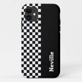 Capa Para iPhone 11 Personalised Two-Tone Checkerboard