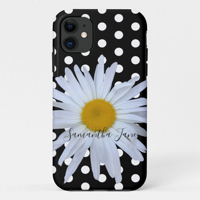 Capa Para iPhone 11 Personalização da margarida de diversão das Bolinh (Verso)