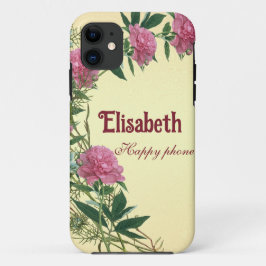 Capa Para iPhone 11 Personalizada pénia floral rústica tematizada pers