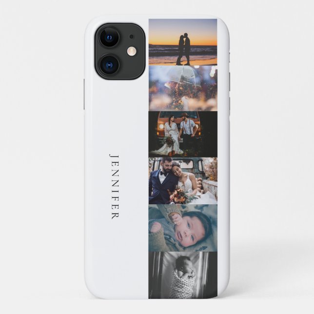 Capa Para iPhone 11 Personalizado 6 Fotografias e Seu Nome ou Mongoram (Verso)