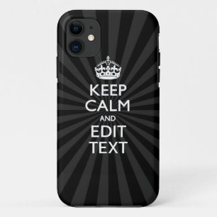 Capa Para iPhone 11 Personalizado MANTENHA A CALMA e o seu texto no
