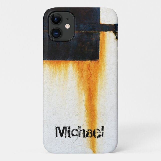 Capa Para iPhone 11 Personalizado - Parede do Bar enferrujado (Verso)