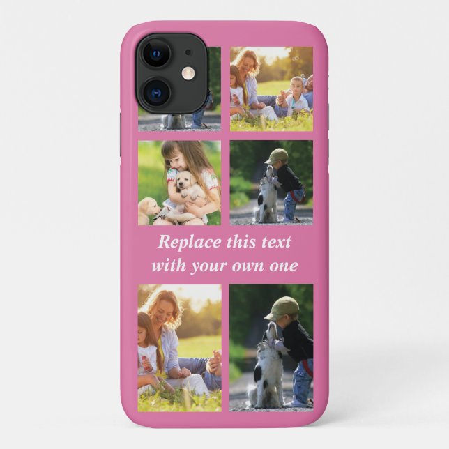 Capa Para iPhone 11 Personalizar colagem de fotos e texto Case-Mate iP (Verso)