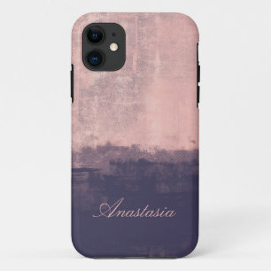 Capa Para iPhone 11 Personalizar Estilo de Arte Estruturado Cor-de-Ros