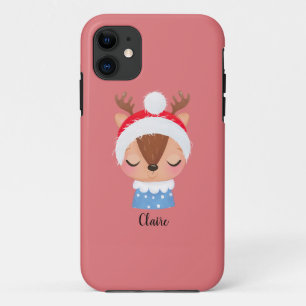 Capa Para iPhone 11 Personalizar o rosto da Reinadora de Sono de Natal