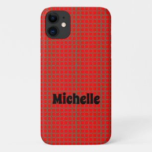 Capa Para iPhone 11 Personalizável - Legal padrão único vermelho quent
