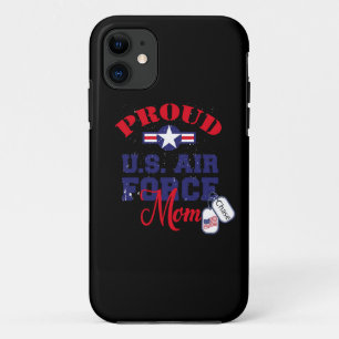 Capa Para iPhone 11 Personalize a etiqueta de cão da Força Aérea ameri