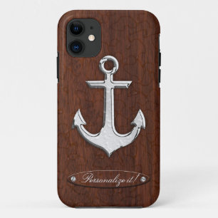Capa Para iPhone 11 Personalize! Anchor Náutico Molhado de Mahogany