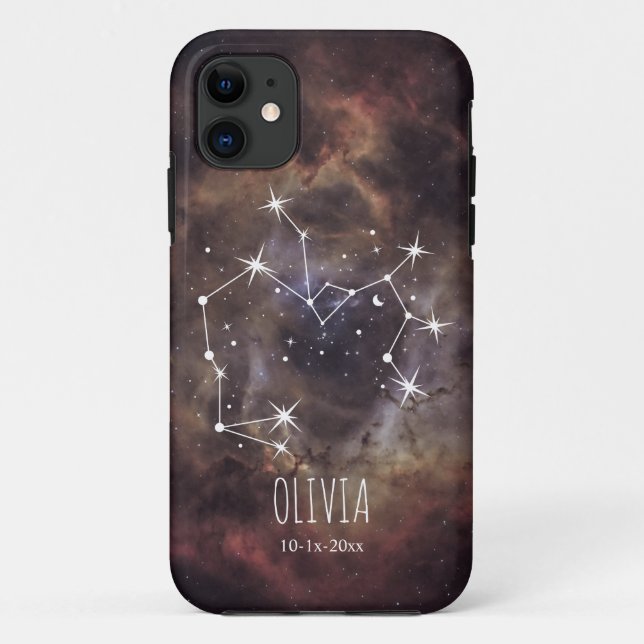 Capa Para iPhone 11 Personalized Cosmic Nebula Constellation Galaxy  (Verso)