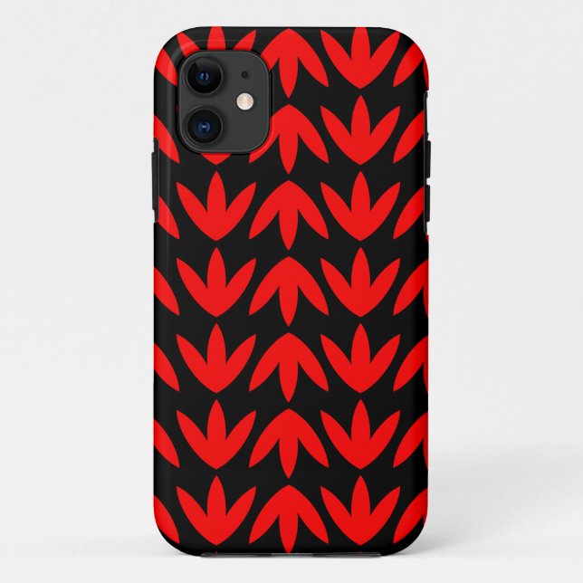 Capa Para iPhone 11 Pés de aves - Vermelho e Preto.pdf (Verso)