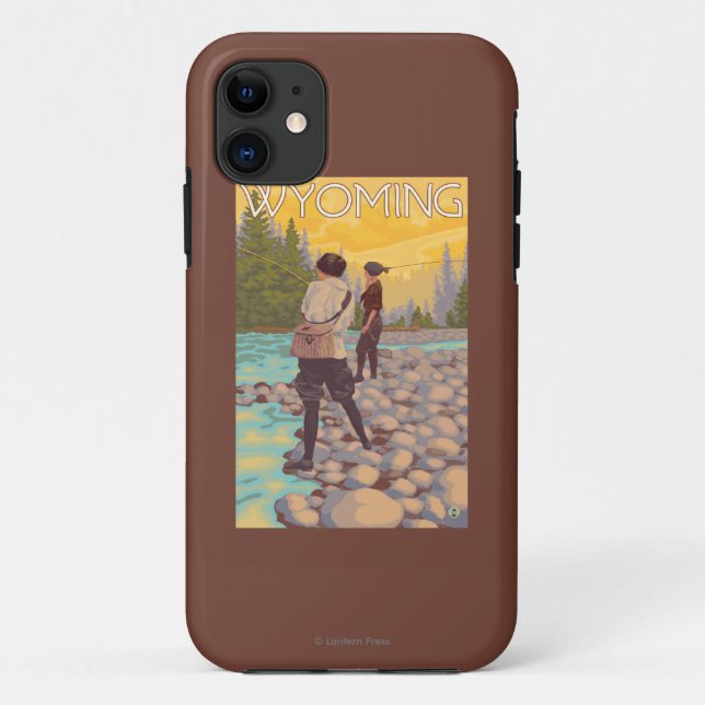 Capa Para iPhone 11 Pesca com mosca das mulheres - Wyoming (Verso)