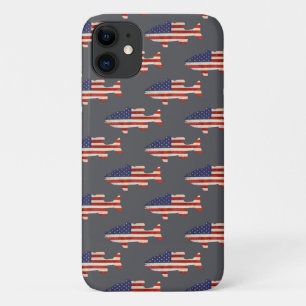 Capa Para iPhone 11 Pesca de pavilhão americano nas cinzas