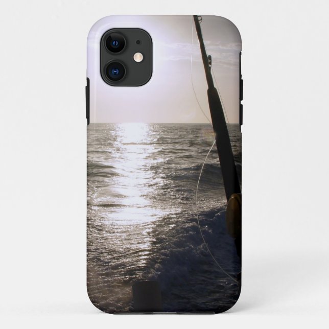 Capa Para iPhone 11 Pesca no caso do por do sol iPhone5 (Verso)