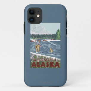 Capa Para iPhone 11 Pescador da mosca - Wrangell, Alaska