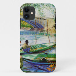 Capa Para iPhone 11 Pescar em Primavera, Vincent van Gogh. Belo fone