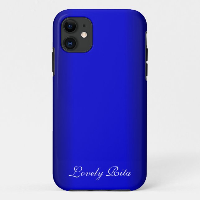 Capa Para iPhone 11 Pessoal azul elétrico (Verso)
