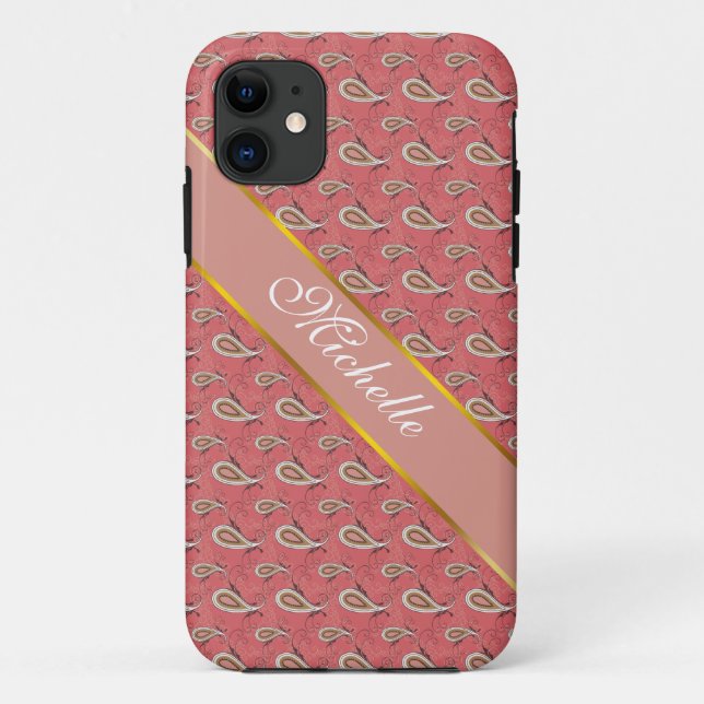 Capa Para iPhone 11 Petal Paisley de Foxglove (Verso)