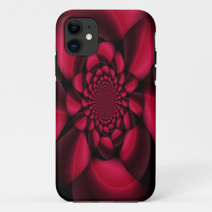Capa Para iPhone 11 Pétala Preta Rubi Vermelho