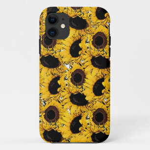 Capa Para iPhone 11 pétalas de girassóis nadam mergulho marinho nature