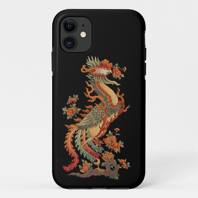 Capa Para iPhone 11 Phoenix Feng Chinês - Sagrado Animal (Verso)