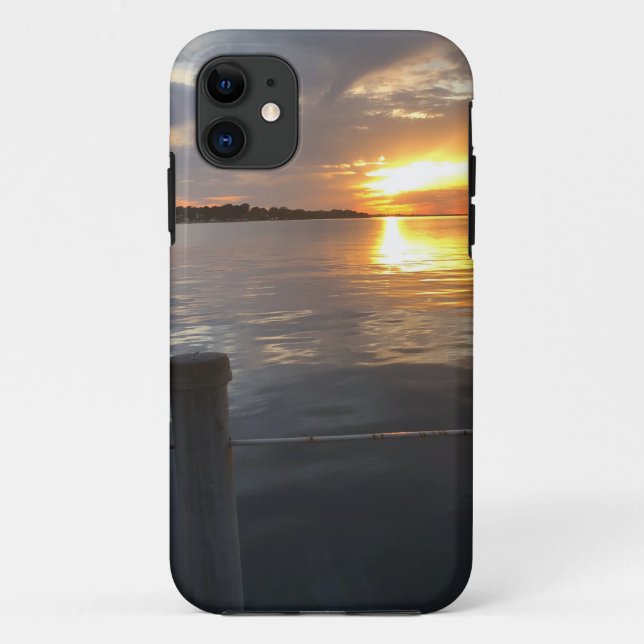 Capa Para iPhone 11 Pier Sunset (Verso)