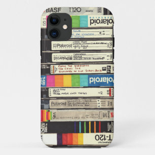 Capa Para iPhone 11 Pilha retro da fita do vintage 80s VHS do