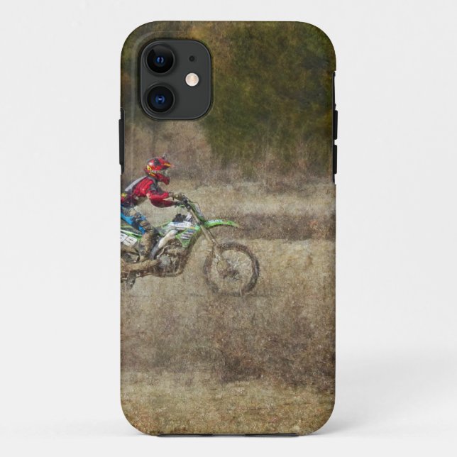 Capa Para iPhone 11 Pilotar Moto de Trilha (Verso)