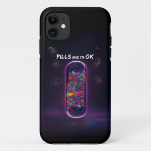 Capa Para iPhone 11 Pílula Colorida Tendy legal medicação design