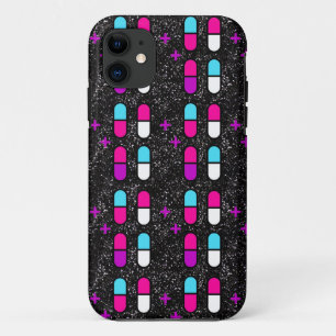 Capa Para iPhone 11 pílulas cor-de-rosa