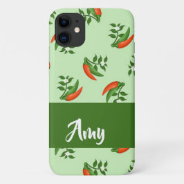 Capa Para iPhone 11 Pimentos com pimentões vermelhos e verdes