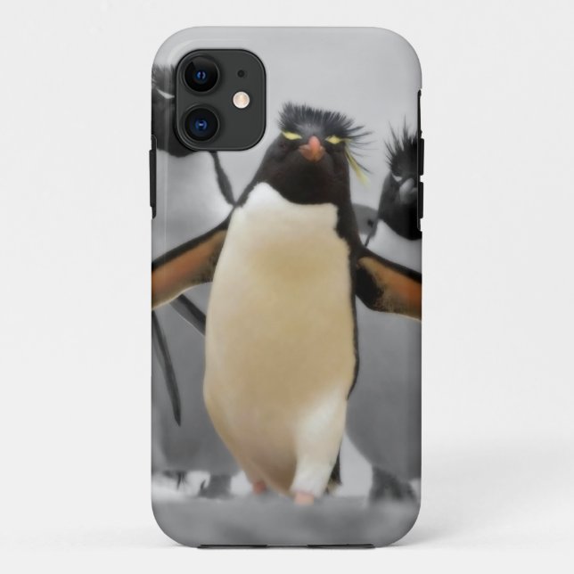 Capa Para iPhone 11 Pinguins de Rockhopper (Verso)