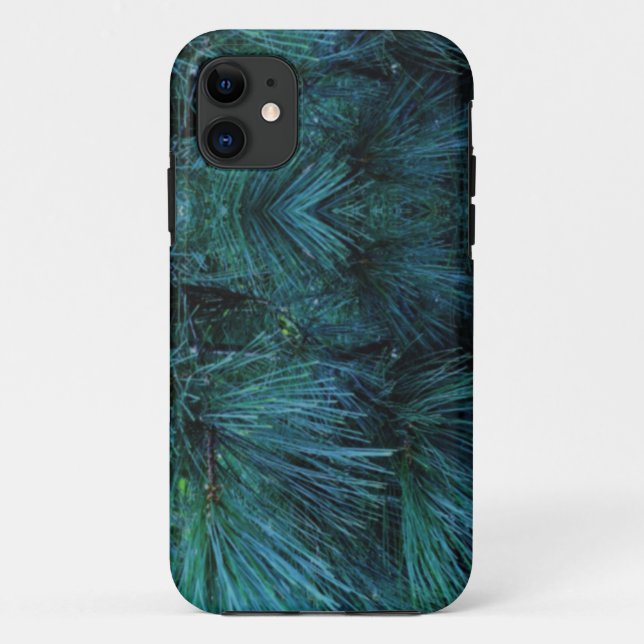 Capa Para iPhone 11 Pinheiros Russos | pinhal | coníferas verdes (Verso)