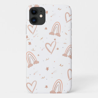 Capa Para iPhone 11 Pink Pastel Rainbow capa de telefone iPhone 11