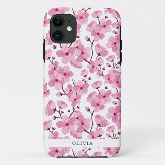 Capa Para iPhone 11 Pink Sakura (Verso)