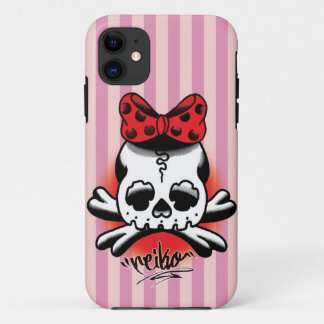 Capa Para iPhone 11 Pink Stripe Dokuro-Chan