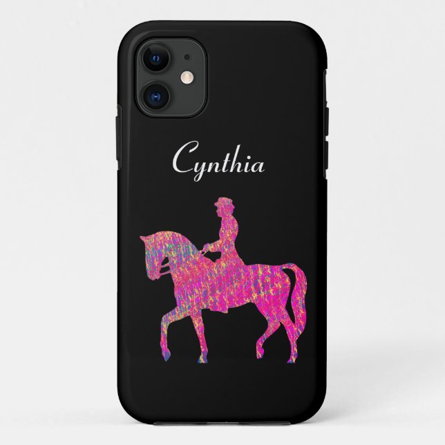 Capa Para iPhone 11 Pintor de Cavalo e Rider (Verso)