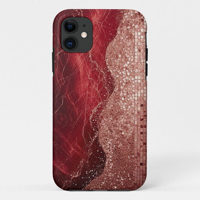 Capa Para iPhone 11 Pintura Abstrata Elegante (Verso)